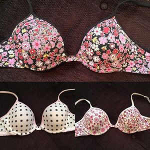 BUNDLE of 3 VS PINK T-Shirt bras 34B